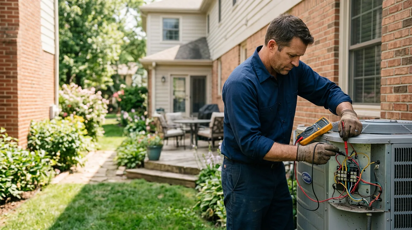 HVAC technician working near Conway, MA